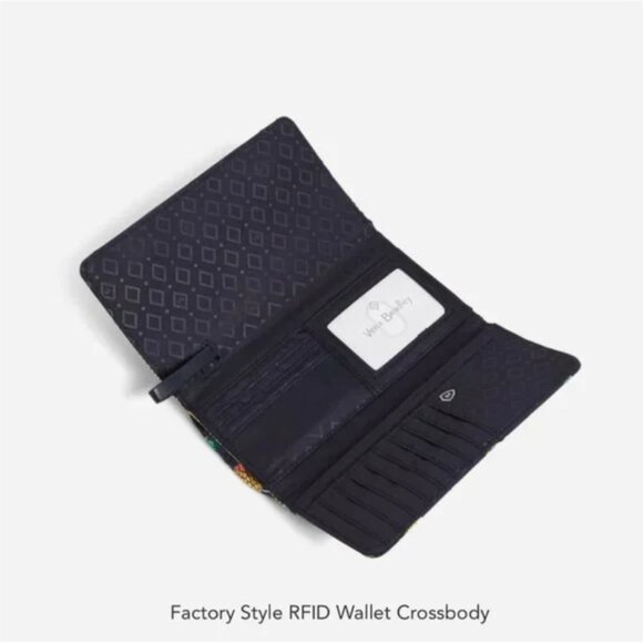 Vera Bradley RFID Wallet Crossbody Toucan Party Pineapple Print - Picture 3 of 7